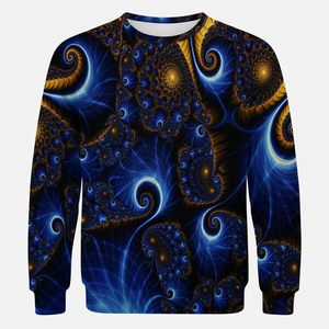 Sudadera estampada de manga larga de moda con cuello redondo Opción de talla grande disponible - Product Image 1