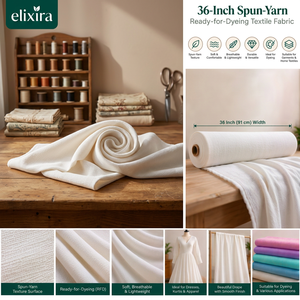Tela de Hilo Hilado de 36 Pulgadas Lista para Teñir, Textil para Procesamiento de Color Personalizado, Fabricación de Prendas y Ropa - Product Image 2