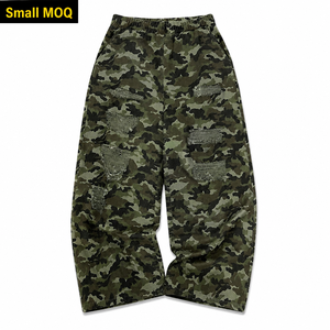 Wholesale Premium <b>Camo</b> Ripped Pants Custom Logo Distressed Baggy Streetwear <b>Cargo</b> <b>Trousers</b> Manufacturer For Brand - Product Image 1
