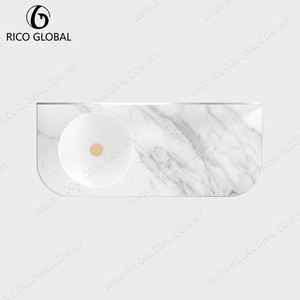 Lavabo de Baño de Porcelana de Diseño Moderno y Elegante de una Sola Pieza - Product Image 4