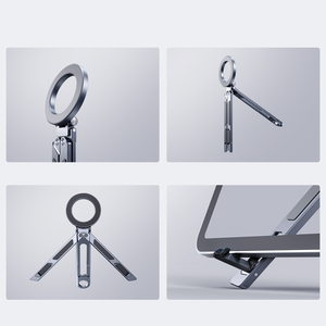 Support portable <span class=keywords><strong>pour</strong></span> ordinateur portable en alliage d'aluminium, support de bureau pliable, support universel <span class=keywords><strong>pour</strong></span> <span class=keywords><strong>tablette</strong></span> Apple, iPad, <span class=keywords><strong>Samsung</strong></span> - Product Image 5