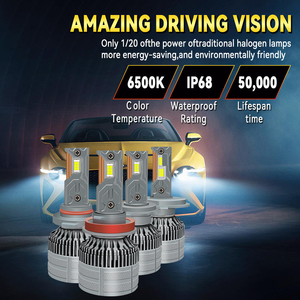 หลอดไฟหน้า LED แบบ CANbus H4 13000LM 120W ชิป3570กำลังไฟสูงท่อทองแดงคู่ A889รถยนต์อเนกประสงค์12V 6000K - Product Image 6