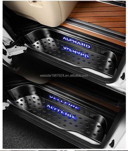 WSD Vente en gros Pédales <span class=keywords><strong>de</strong></span> <span class=keywords><strong>porte</strong></span> latérales à LED Accessoires extérieurs <span class=keywords><strong>de</strong></span> plaque <span class=keywords><strong>de</strong></span> <span class=keywords><strong>seuil</strong></span> <span class=keywords><strong>de</strong></span> <span class=keywords><strong>porte</strong></span> noire pour Toyota ALPHARD VELLFIRE 30 Step Bar - Product Image 3