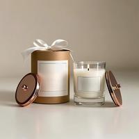 Nouveauté - Pots à bougies en verre vides personnalisés avec couvercle, 8 oz et 10 oz
