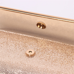 CHRISBELLA Borsa <span class=keywords><strong>da</strong></span> <span class=keywords><strong>Sera</strong></span> in PU Dorato Glitterato per Matrimoni, Balli di Gala, Damigelle, Trendy e Scintillante con Catena Metallica - Product Image 3
