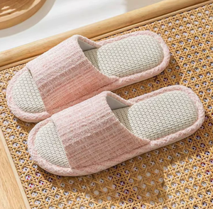 Chaussons d'été en coton et lin pour femmes, style petite fragrance, antidérapants, en lin <span class=keywords><strong>japonais</strong></span>, nouvelle collection, vente chaude - Product Image 2