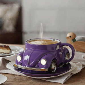 Chất lượng cao 200ml gốm Mustang bọ cánh cứng hình cốc cà phê đặt thân thiện với môi đồ đá có nắp đậy cho quà tặng doanh nghiệp - Product Image 2