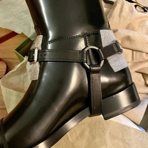 Botas Altas hasta la Rodilla con Parches de Colores para Mujer, Botas Largas con Hebilla Plana y Punta Redonda, Zapatos de Diseñador Cómodos - Product Image 4