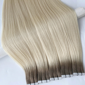 Extensioni per capelli umani Remy vergini europei di lusso 2026 Super Double Drawn con punta piatta invisibile e texture liscia - Product Image 6