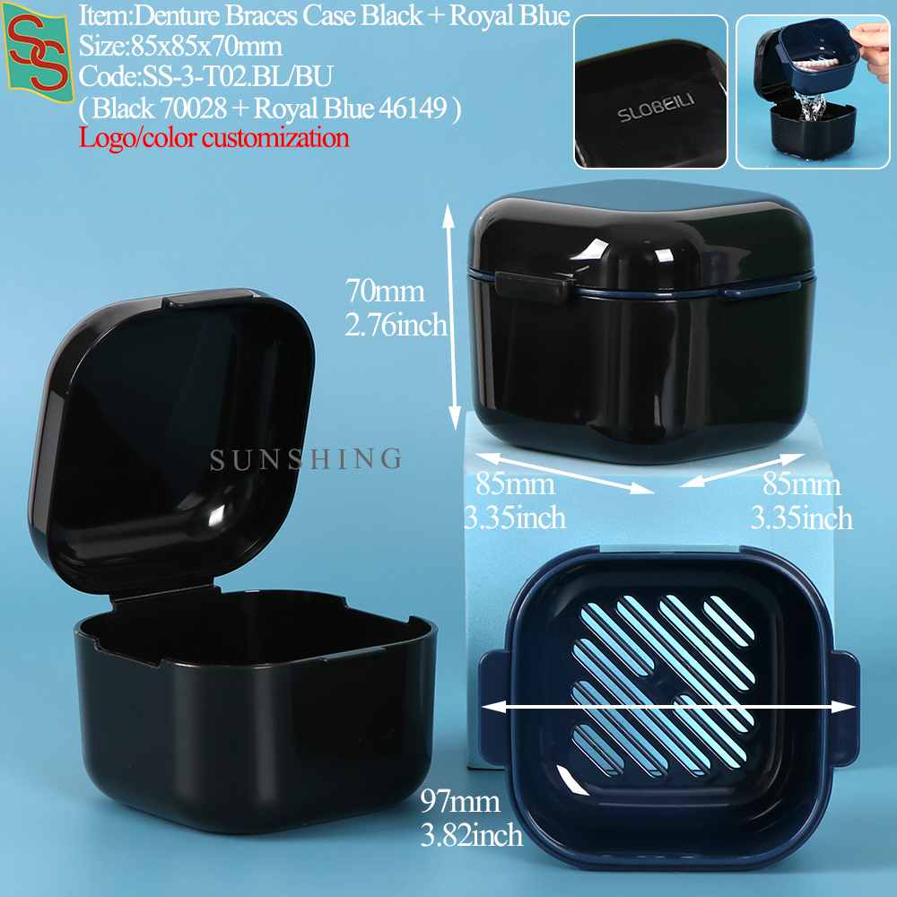 Bandeja negra + azul real