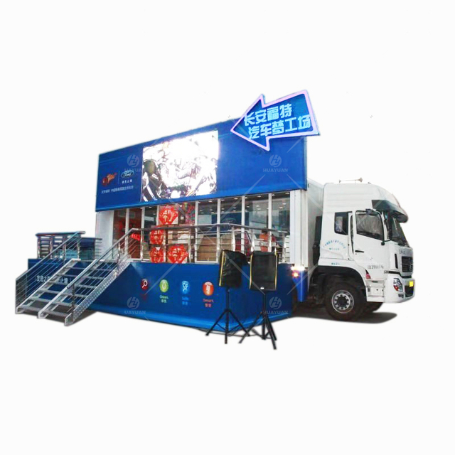 HY-LR315 with LED Screen and Audio Outdoor Advertising Roadshow Stage Truck