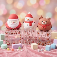 Jouets géants à presser Père Noël Bonhomme de neige Renne Squishies de Noël Anti-stress Doux TPR Fidget Sensoriel Coffret Cadeau Vente en Gros