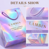 Bolsa de Regalo de Papel Reciclable de Lujo para Perfumes, con Asa de Cuerda de Algodón, Impresión Digital Personalizada, Bolsa de Compras con Marca Personalizada