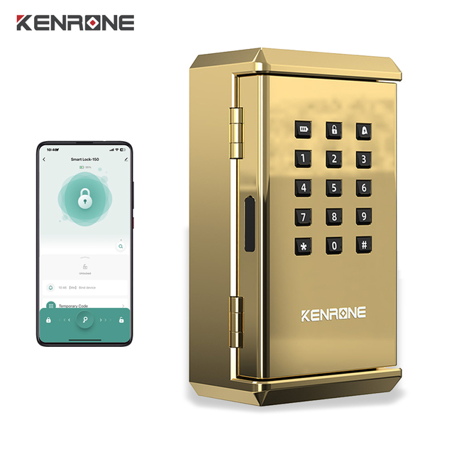 New Design Wifi Digital Key Lock Box Outdoor APP Connected Smart Lock Box for Keys with Ample Storage Space