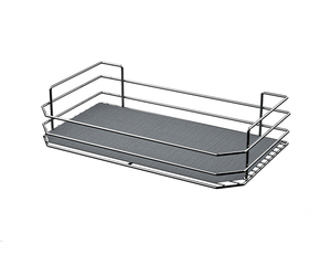 Panier d'angle rotatif universel à ouverture douce à 2 niveaux en acier inoxydable OEM pour armoire de cuisine et garde-manger - Product Image 2