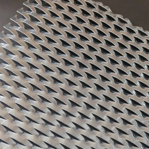 Maßgeschnittenes Gebogenes Aluminium-Gittergewebe für Türen und Fenster, Diamantförmiges Rhombisches Einfaches Streckmetall - Product Image 1