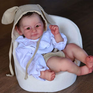 17 인치 높은 시뮬레이션 현실적인 천사 신생아 전체 실리콘 바디 아기 고무 다시 태어난 베베 인형 선물 아기 인형 - Product Image 3