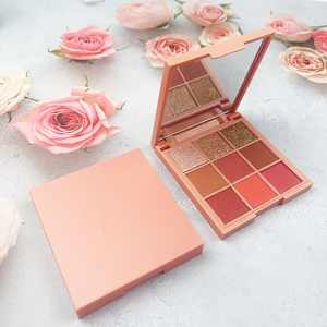 Bán buôn Chất lượng cao Vegan 9-hole Eyeshadow Palette nhãn hiệu riêng biểu tượng tùy chỉnh ánh sáng lung linh kết thúc vuông bột <span class=keywords><strong>Eye</strong></span> <span class=keywords><strong>Shadow</strong></span> Palette - Product Image 6