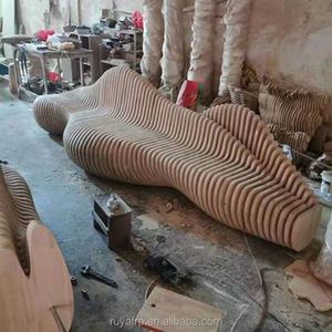 ม้านั่งพักล็อบบี้ทำจากไม้ไม้อัดสุดสร้างสรรค์ทันสมัยสำหรับห้างสรรพสินค้าโรงแรมโรงพยาบาลสวนสาธารณะพื้นที่กลางแจ้งเหมาะสำหรับเป็นเก้าอี้สนาม - Product Image 5