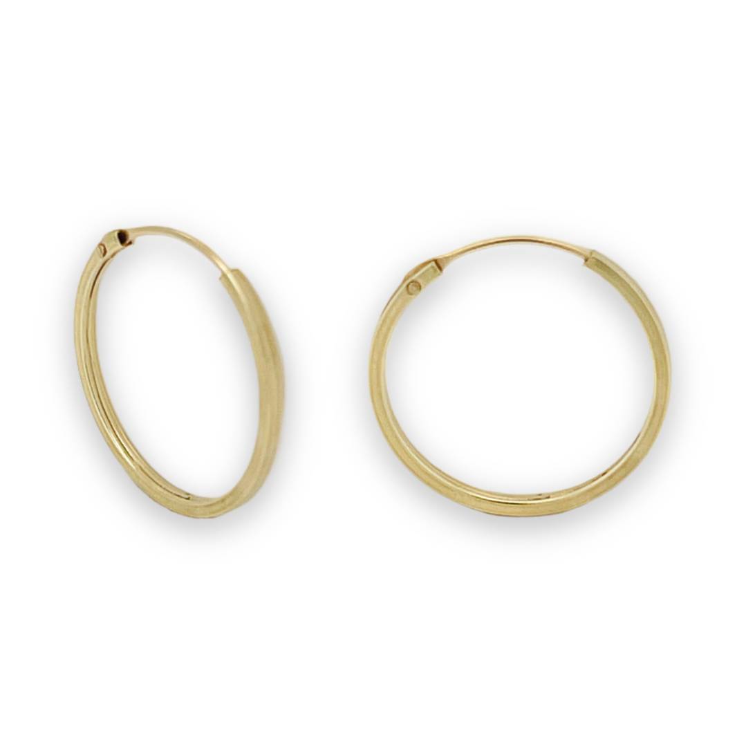 PENDIENTES DE ARO DE TUBO CUADRADO 1X16mm LISO