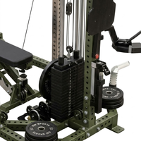 DW SPORTS Smith Machine en métal pour la maison, banc réglable avec pile de poids, rack multifonction robuste pour l'entraînement de force