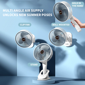 Quạt treo tường di động kiểu kẹp, bán chạy, sạc USB, kiểu dáng dễ thương, không cánh, có logo - Product Image 5