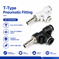 LYHY Connecteur en T à déconnexion rapide et facile à assembler pour raccords de tubes pneumatiques automobiles et véhicules à énergie nouvelle