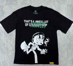 A AWFUL LOT COUGH SYRUP High Quality Oversized Scannable Drop Shoulder Vintage Character <strong>Printed</strong> <strong>Mens</strong> Short Sleeve Cotton <strong>Shirts</strong> - Product Image 6