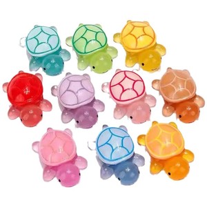 Ornement miniature en résine tortue rouge vif, accessoires de bijoux DIY, artisanat créatif, été 2024, origine Yiwu - Product Image 5
