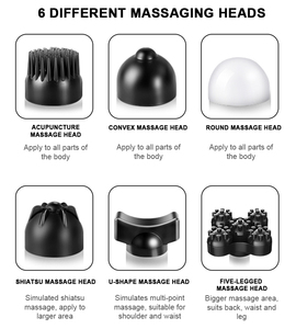 Massageador Elétrico Sem Fio de Percussão Profunda com Luz Infravermelha, 6 Modos e Controle de Temporização para Pescoço, Ombros, Costas e Pernas - Product Image 2