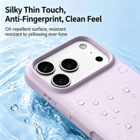 Coque magnétique en silicone liquide TENOVA pour iPhone 17 16 Pro Max, pare-chocs en TPU haute élasticité, contour de caméra surélevé, 4 coins, OEM