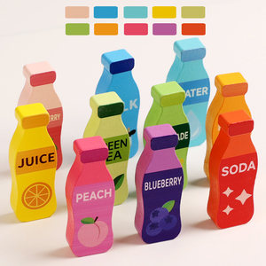<span class=keywords><strong>Jeu</strong></span> de société interactif pour enfants en bois avec des paires de bouteilles assorties pour le développement de la mémoire et de l'intelligence des enfants - Product Image 6