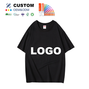 T-shirt da uomo di alta qualità con collo <span class=keywords><strong>a</strong></span> girocollo taglie forti 100% cotone di lusso pesante <span class=keywords><strong>a</strong></span> tracolla per uomo - Product Image 1