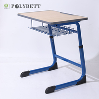 Table et chaise d'école universitaire moderne, ensemble de bureau et de chaise de classe