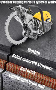 DL400 400mm portátil gasolina potencia cortadores de hormigón bomberos demolición pared cortadora anillo Sierra - Product Image 5