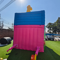Toboggan gonflable à thème 6,5x4x5, grande aire de jeux intérieure parent-enfant, équipement d'extension pour enfants, vente en gros personnalisée