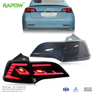 ชุดไฟท้าย LED สีแดง RAPOW สำหรับ <span class=keywords><strong>Tesla</strong></span> <span class=keywords><strong>Model</strong></span> <span class=keywords><strong>3</strong></span> ของแท้แบบขายส่ง ชุดซ่อมและดัดแปลงมาตรฐาน OE ใหม่ - Product Image 4