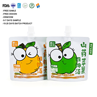 Ecologisch verantwoorde verpakkingen voor dranken, yoghurt, fruit, babyvoeding: 100ml & 250ml spout pouch/doypack/tasjes
