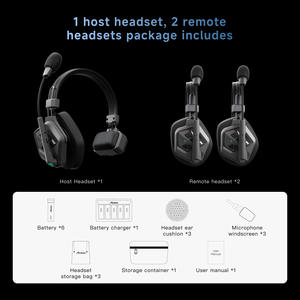 Auriculares Inalámbricos con Intercomunicador Accsoon CoMo II, Full-Duplex, 1.9GHZ, Alcance de 400m, Cancelación de Ruido ENC AI, Más de 10 Horas de Duración para Equipos de Cine y Grabación de Películas - Product Image 4