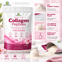 Poudre de peptides de collagène marin végétal en vrac, de qualité alimentaire, certifiée Halal, pour adultes, pour l'éclat de la peau et la beauté (OEM)