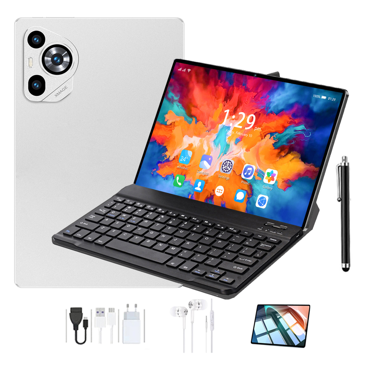 Gisentec M70 Plus - 10 Inch Tablet PC with 256GB Storage