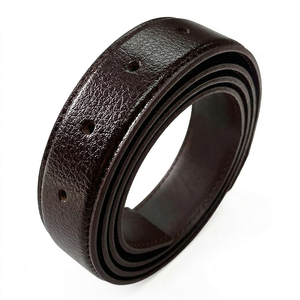 Sangle de ceinture de rechange en cuir de vachette véritable classique à 5 trous de 33 mm, fabrication coréenne, 120 cm, sans boucle, pièce de rechange compatible - Product Image 3