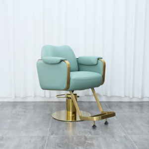 Fauteuil de Barbier de Luxe Doré 2026 Robuste et Hydraulique Inclinable pour Salon de Coiffure Professionnel et Salon de Soins Masculins - Product Image 4