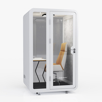 Cabine de bureau multifonctionnelle moderne en acier et verre, prix compétitif, pour bureau à aire ouverte, cabine acoustique, télétravail, portable, pour hôtel et salon