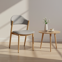 Chaise de salle à manger en tissu au design Wabi-Sabi moderne, chaise de loisirs verte pour appartement avec options de couleur pour la maison ou la restauration