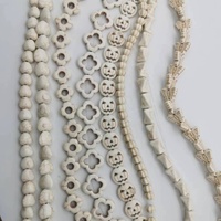 Perles en pierre beige turquoise en forme de papillons, de cœurs, de visages de citrouille et de fleurs de prunier creuses pour la fabrication de bijoux