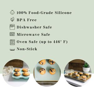 Home Kitchen Cooking Supplies Cake Decorating Tools <b>Silicone</b> Cake Cup Round Shaped Muffin Cupcake <b>Baking</b> Molds - Product Image 4