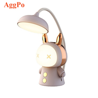 Dessin animé led lampe de table pliante USB charge protection des yeux lampe de table étudiant enfants chambre veilleuse lampe de chevet