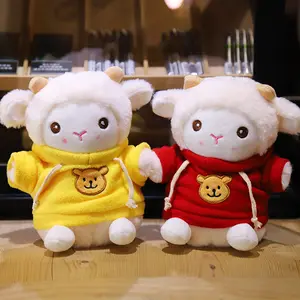 New Wholesale Bell Sheep Dressing Lamb Cute Plush Toy Doll Gift Super Cute Little Lamb Stuffed Animal Plush Toy