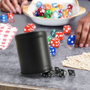 Leather Portable Daily Use Quiet Dice Shaker Cup Comfortable Touch Waterproof Shockproof 7 Inch for Family Party Casino Games - Product Image 2